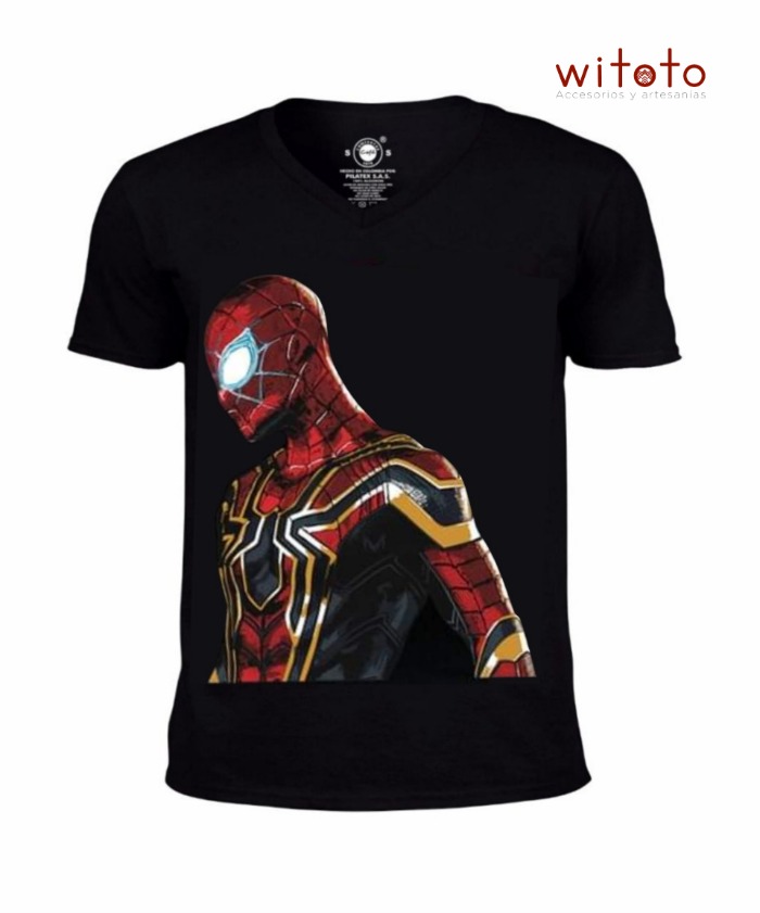 CAMISETA HOMBRE SPIDERMAN NEGRA